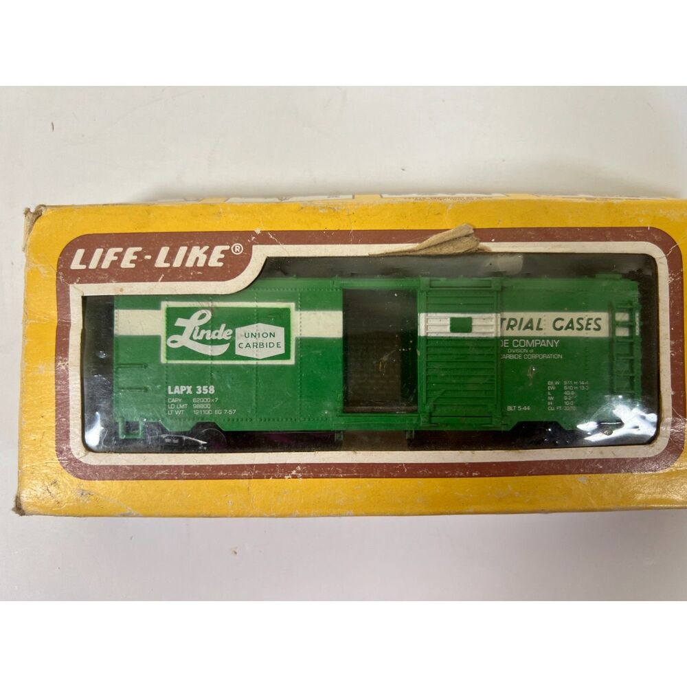 Life-Like HO Scale‎ #8475 40' Box Car - Linde Union Carbide Industrial Gases